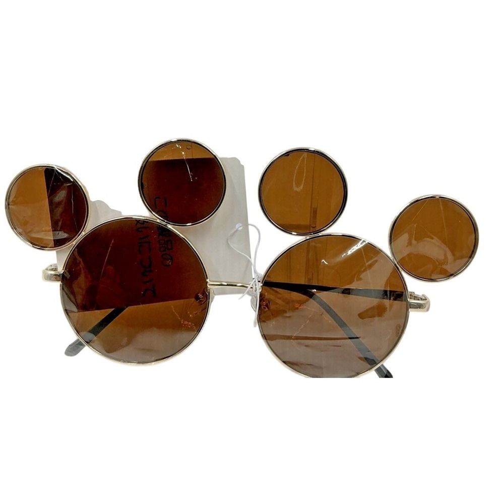 Tokyo Disneyland Japan Mickey Mouse Shaped Sunglasses Bronze Brown Disney Parks